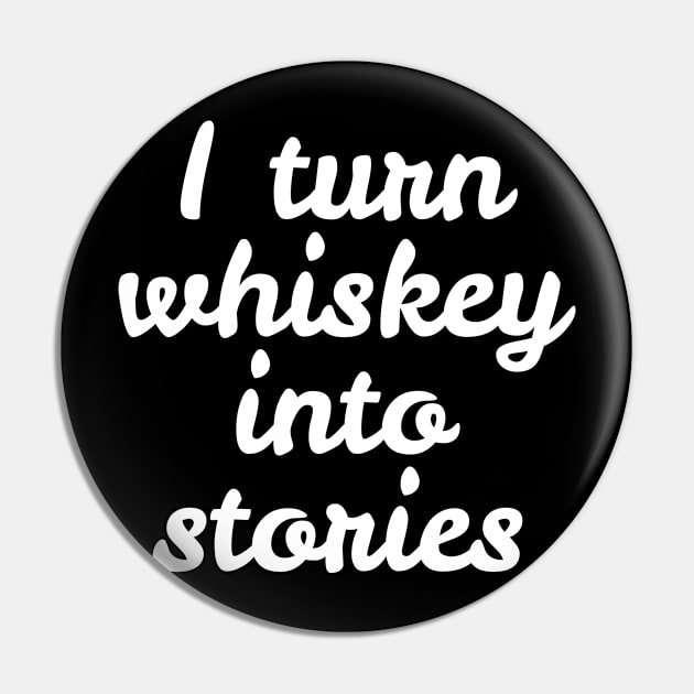 Whiskey Stories, Writer Pin by blacklines