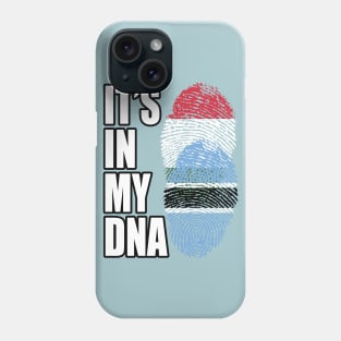 Hungarian And Botswanan Mix Heritage DNA Flag Phone Case