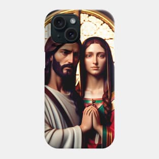 Jesus Christ next to Saint Mary Magdalene Phone Case