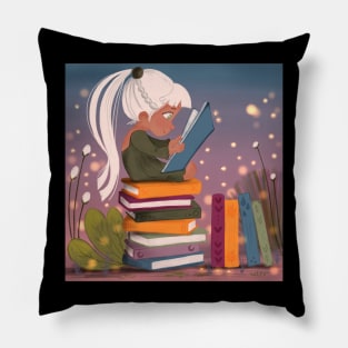 The girl reads Pillow