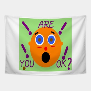 Are You Ok illustration Tapestry