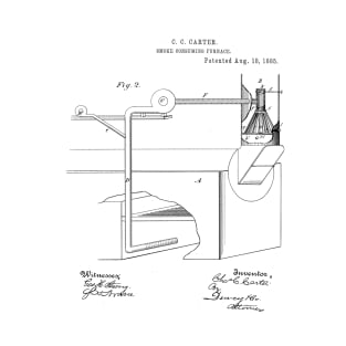 Smoke Consuming Furnace Vintage Patent Hand Drawing T-Shirt