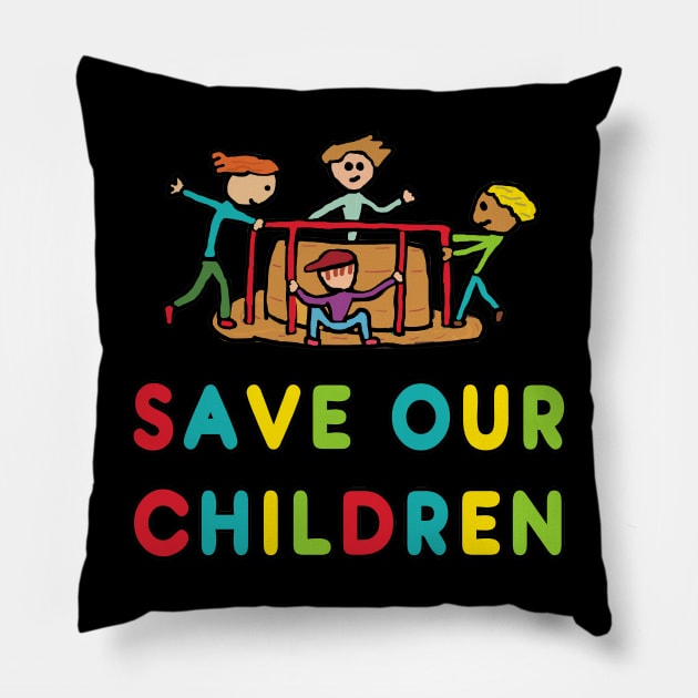 Save Our Children Pillow by Mark Ewbie