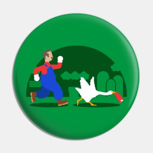 Hooked Plumber - Green Honk Pin