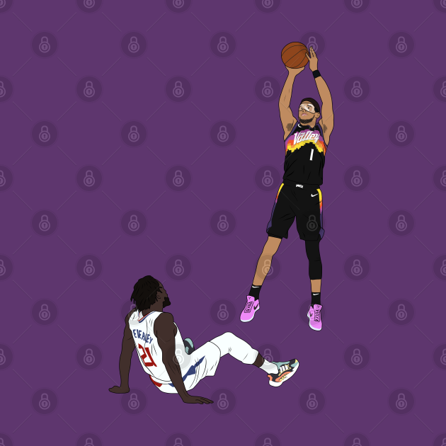 Devin Booker 3pt Pull Up Phoenix Basketball WCFs - Devin Booker - T-Shirt