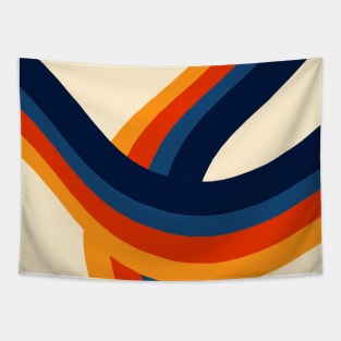 Retro Abstract Roller Coaster Tapestry