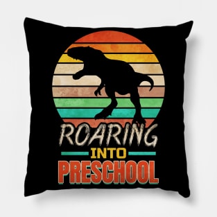 The T-Rex is roaring into preschool Pillow