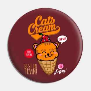 Cats Cream Orange Pin