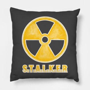 S.T.A.L.K.E.R - vintage style radioactive symbol Pillow