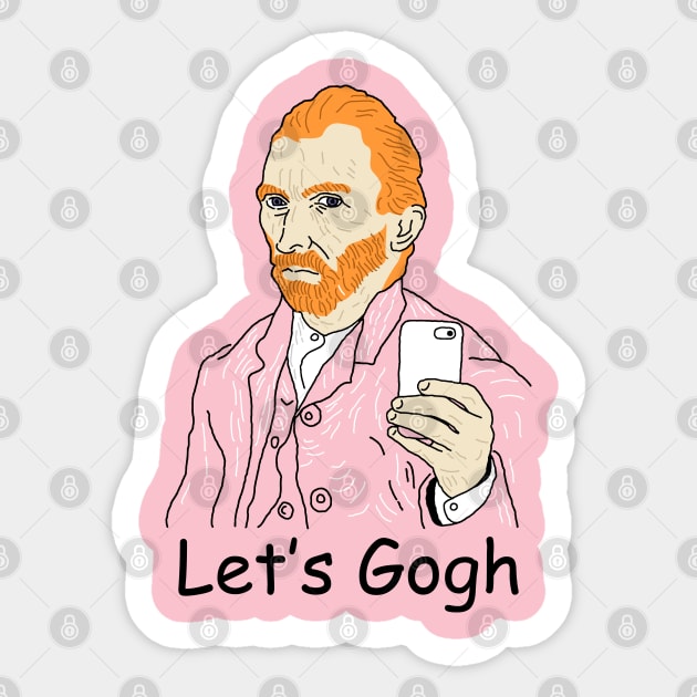 Let's Gogh Van Gogh Sticker