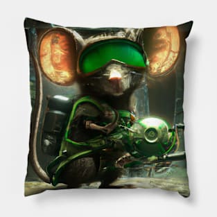 mouse cyborg Pillow