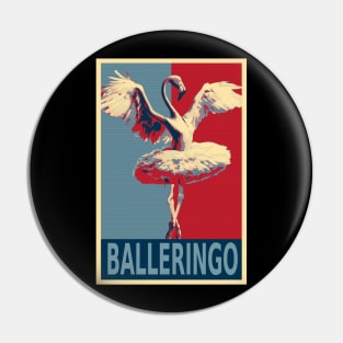 Balleringo Funny Flamingo Ballerina HOPE Pin