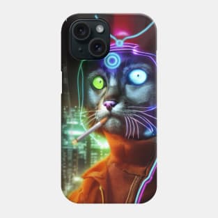 Neon Cat Life Phone Case