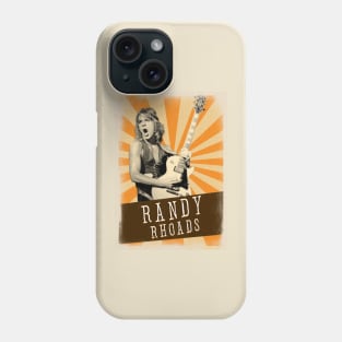 Vintage Aesthetic Randy Rhoads 1970s Phone Case