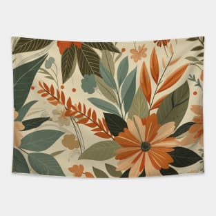 Orange Spring Flowers Tapestry