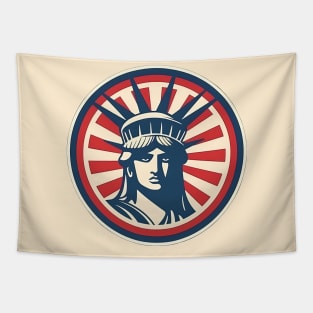 Lady of Liberty: Statue of Liberty Independence Day Emblem Tapestry