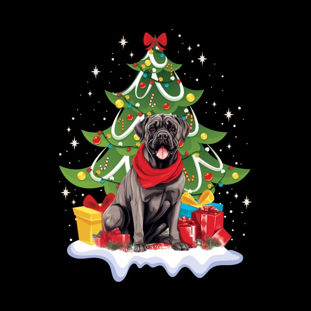 Merry Christmas Tree With Cane Corso Dog by myreed