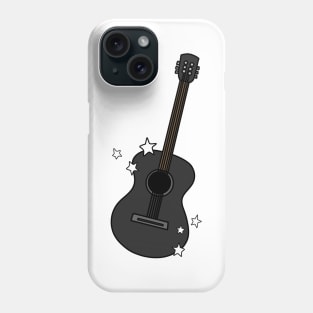 Black Guitar Phone Case