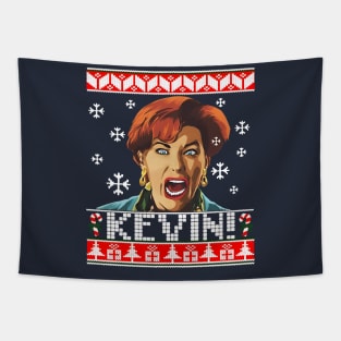 Kevin scream ugly Christmas Tapestry