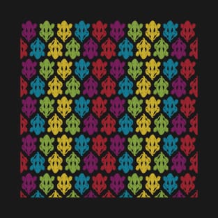 Technicolor Elephants Pattern T-Shirt