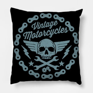 Vintage Motorcycles - Motorcycle Graphic Pillow