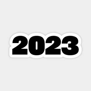 2023 Black Text Minimal Typography Magnet