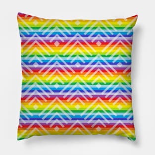 Rainbow Arrow Striped Pattern Pillow