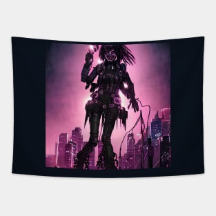 Cyperpunk robbery Tapestry