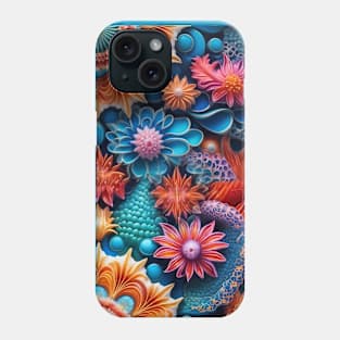 Whimsical Underwater Symphony - Vibrant Coral Reef Pattern Phone Case