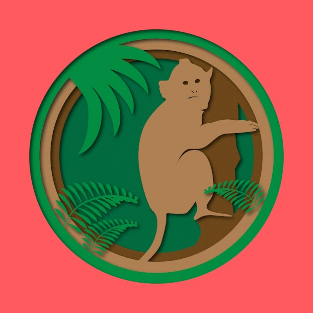 Paper Cutout Monkey by Distinguished Gorilla