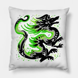 Aromantic Flag Dragon Pillow