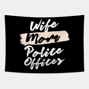 Cute Wife Mom Police Officer Gift Idea Tapestry