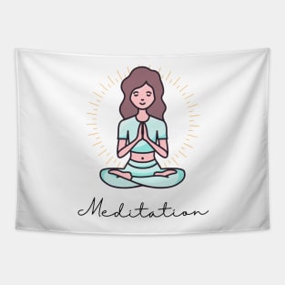 Meditation girl Tapestry