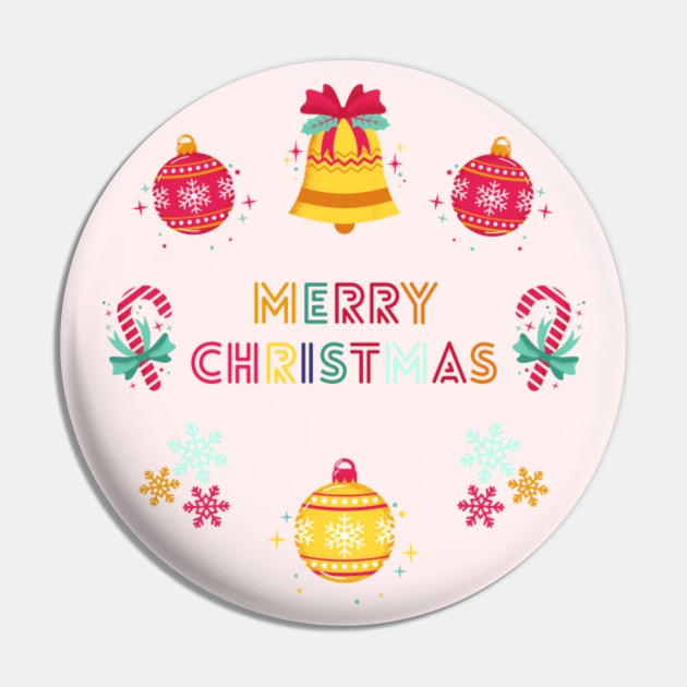 Merry Christmas Pin by Artistic Design