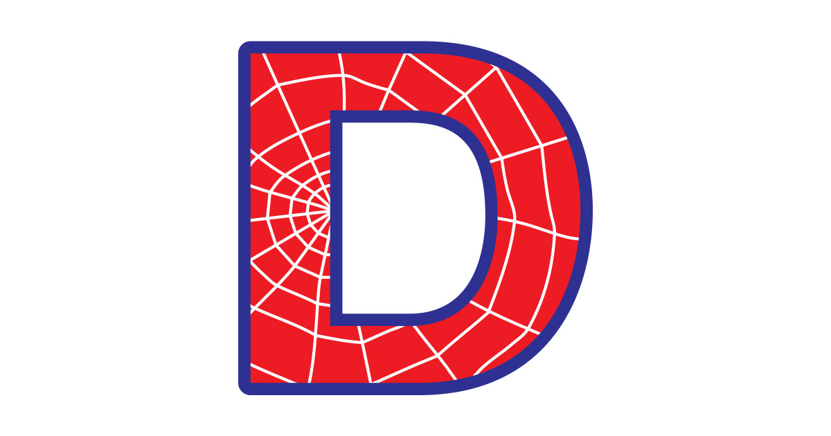 spiderman letter d letter t shirt teepublic