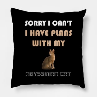 Sorry I Can't I Have Plans With My Abyssinian Cat Pillow