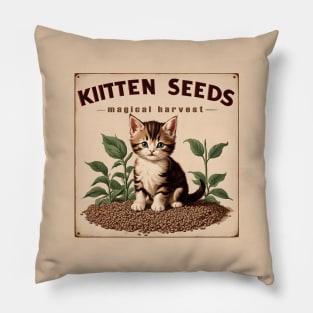 Whimsical Harvest: Kitten Seeds Pillow