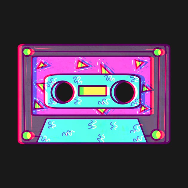 Vaporwave 80s Retro Cassette Tape Aesthetic Shirt by MomoMerch