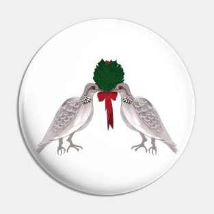 12 Days of Christmas Two Turtle Doves Pin