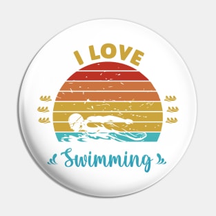 I love swimming Pin