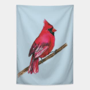 A Northern cardinal watercolor Tapestry