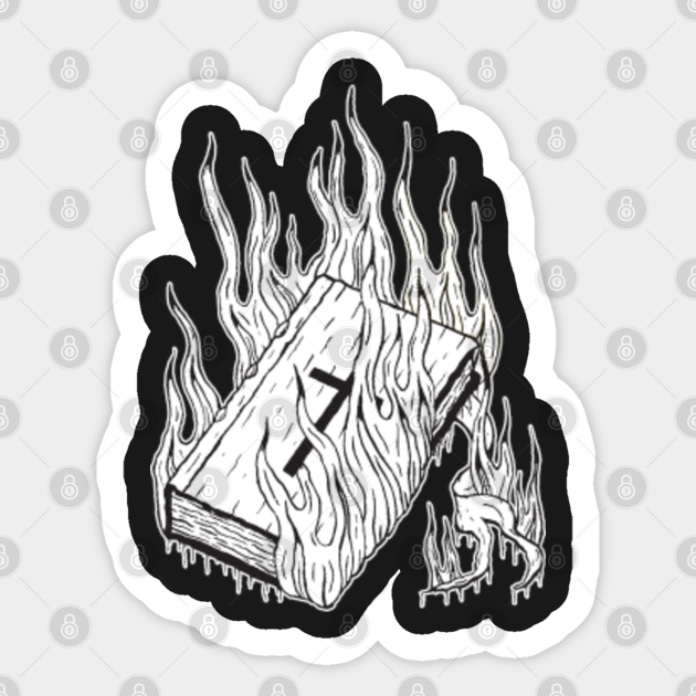 Burning Bible - Bible - Sticker