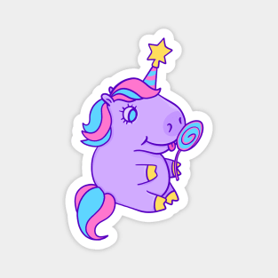 Unicorn with a lollipop Magnet