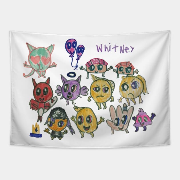 Whitmoji Tapestry by WhitneyWooHoo