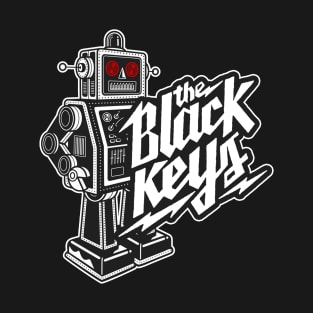 The Black Keys Retro Rockin' Red-Eyed Robot (Single-Sided) T-Shirt