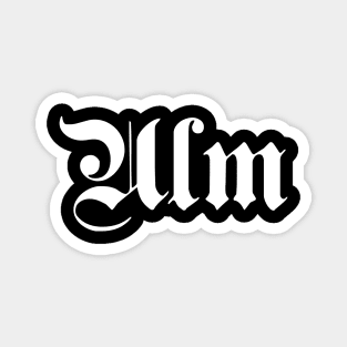 Ulm written with gothic font Magnet