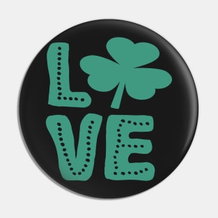 Shamrock Love Irish St Patrick's Day Pin