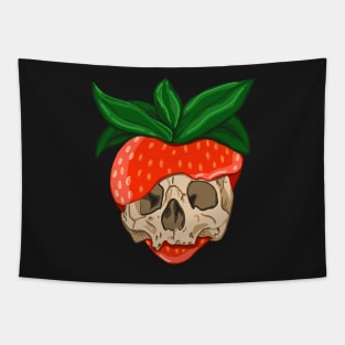 Strawberry Skull Tapestry