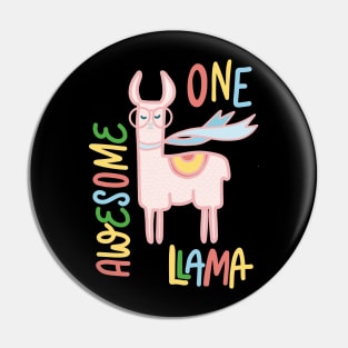 One Awesome Llama Pin