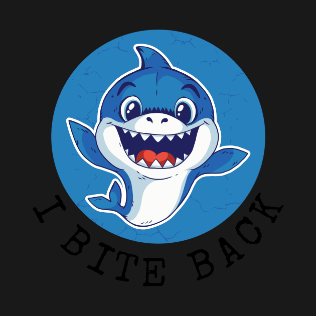 I Bite Back Cute Baby Smiling Shark Animal Social Distancing FaceMask by gillys